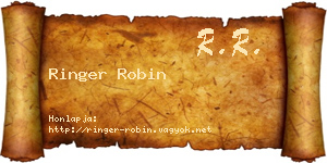 Ringer Robin névjegykártya